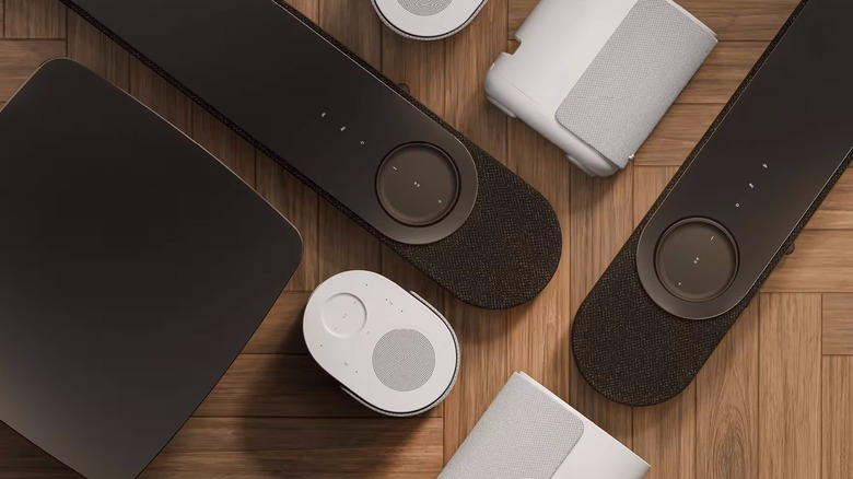 The entire Bose Lifestyle Collection sitting together on the floor