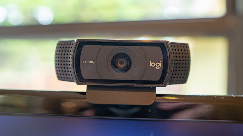 A closeup of a Logitech ProStream webcam