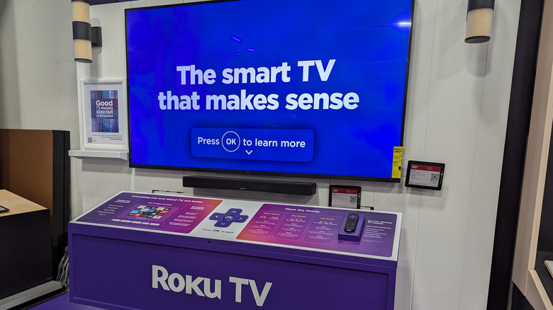 A Roku TV on display in a store