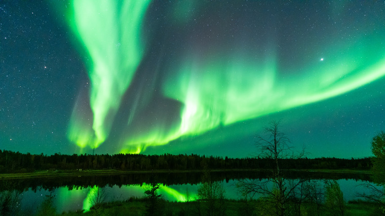 Aurora borealis in Yellowknife, Canada