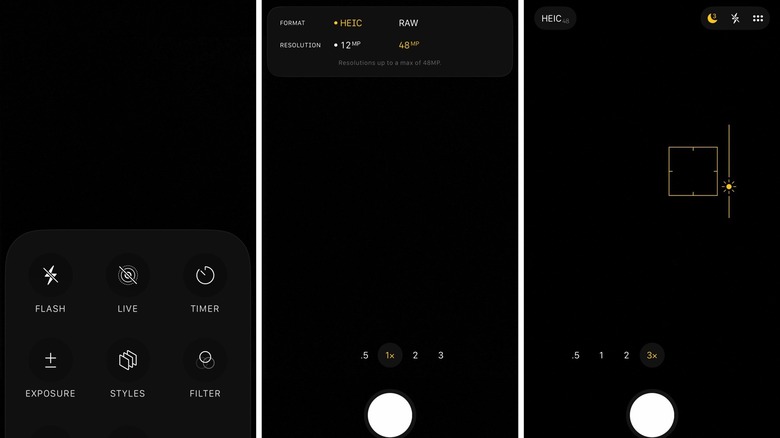 Camera app settings in iOS 26.