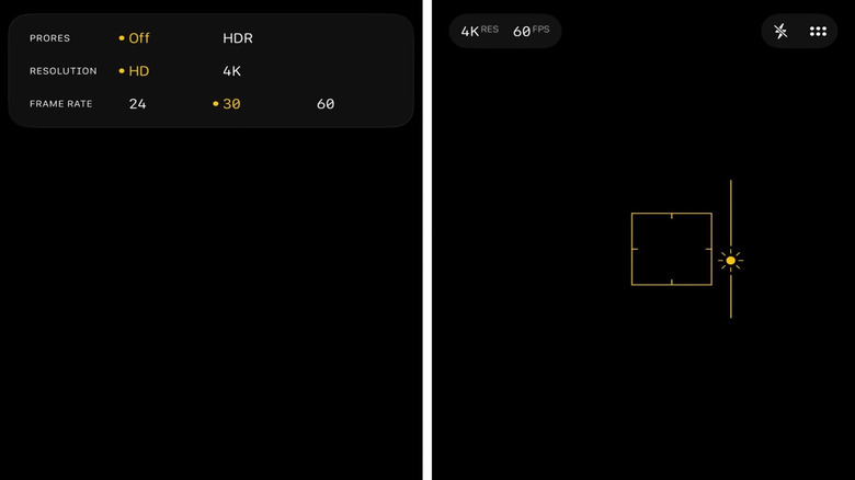 Camera app settings in iOS 26.