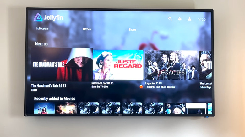 Android TV showing Jellyfin app