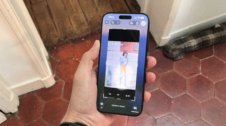 iOS 26 Visual Intelligence screenshot search on iPhone 16 Pro Max