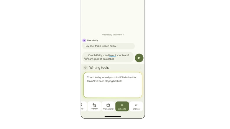 using AI writing tools in Google's Gboard app