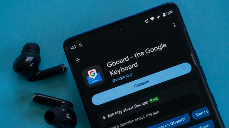 Google's Gboard app on Google App store
