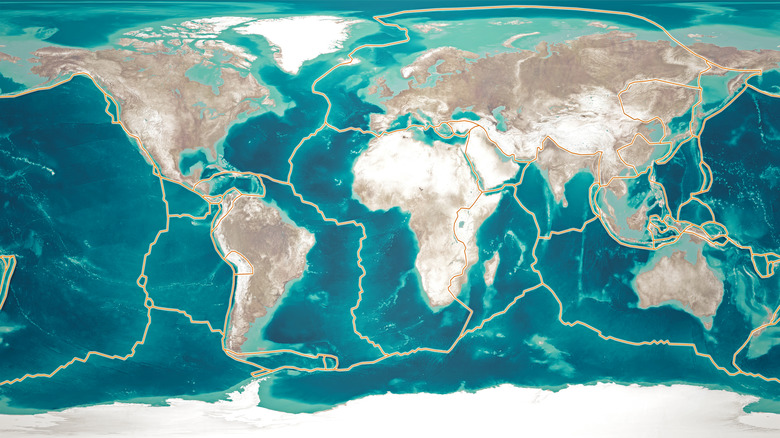 Map of Earth's tectonic plates