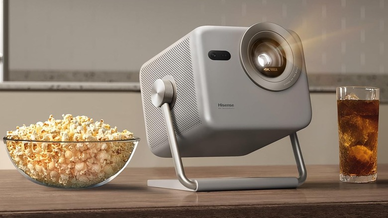 The Hisense M2 Pro set up on a table.