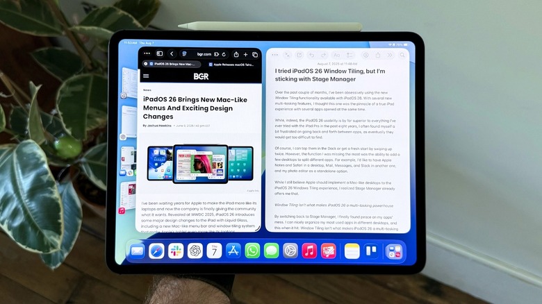 Manager de etapa en acción en iPados 26 beta