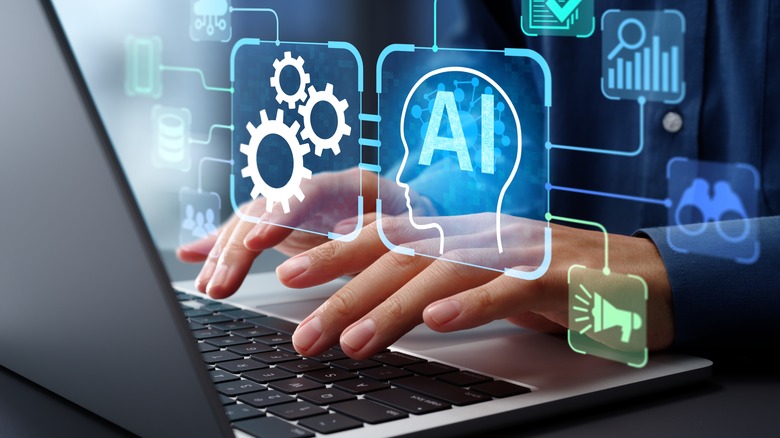 Rendering of AI automation used for business tasks.