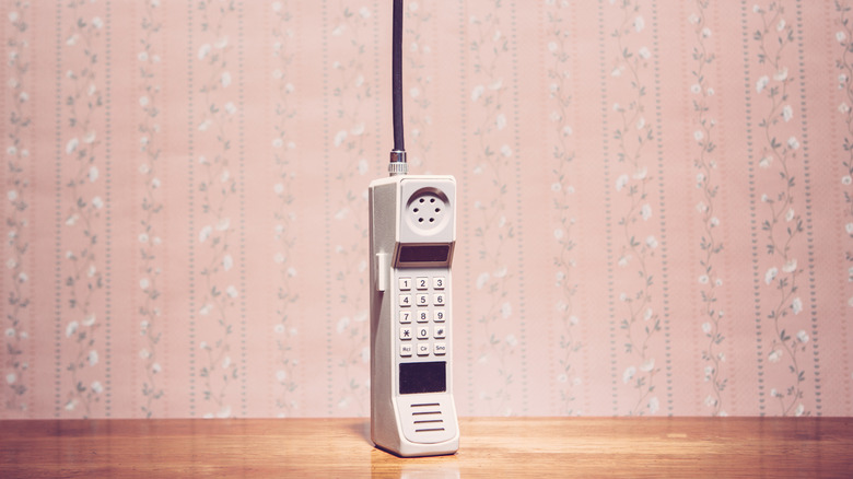 A vintage '80s cellphone.