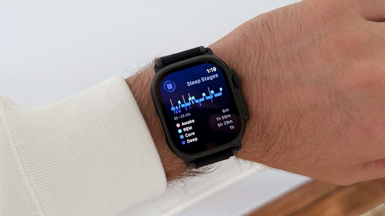 An Apple Watch on a man's wrist
