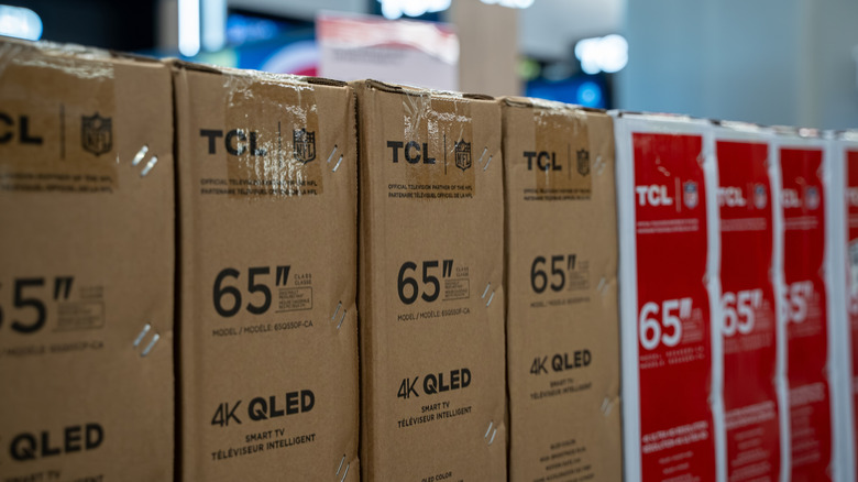TCL TVs in packages