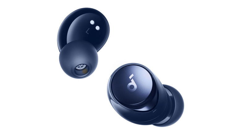 The Anker Soundcore Space A40 wireless earbuds against a white background