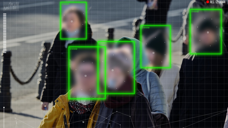 concept image of citizens being tracked digitally