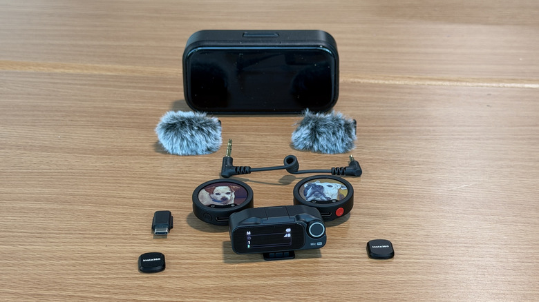 Insta360 Mic set on a table