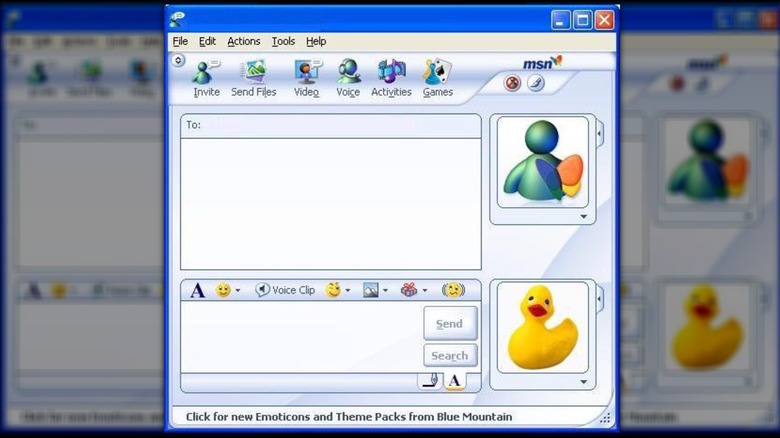 A screenshot of a MSN Messenger chat window