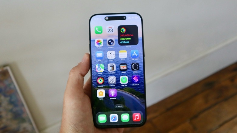 iOS 26's new Home Screen with updated Liquid Glass icons