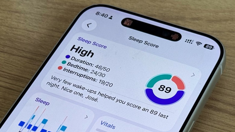 Apple tweaked the Sleep Score feature in iOS 26.2