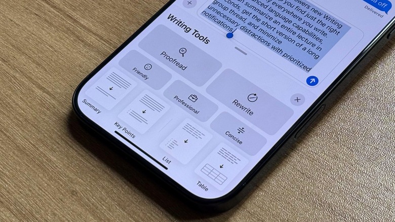 A close up of the iMessage app on an iPhone