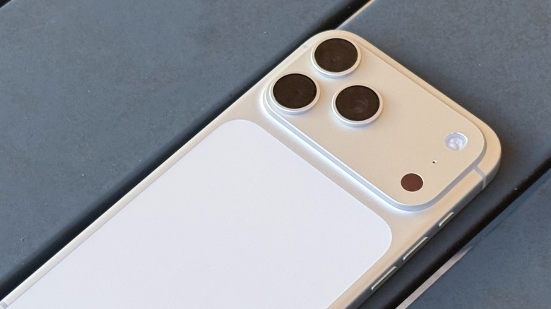 The back of an iPhone 17 Pro Max
