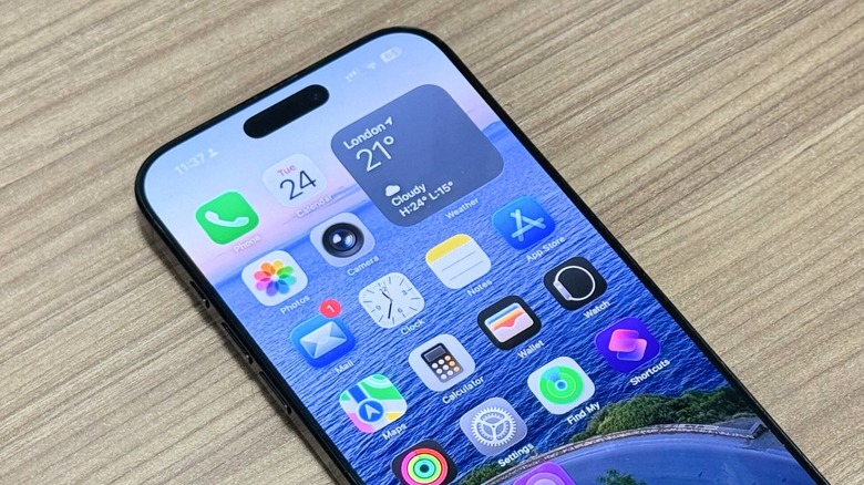 iPhone 16 Pro Max Home Screen on iOS 26