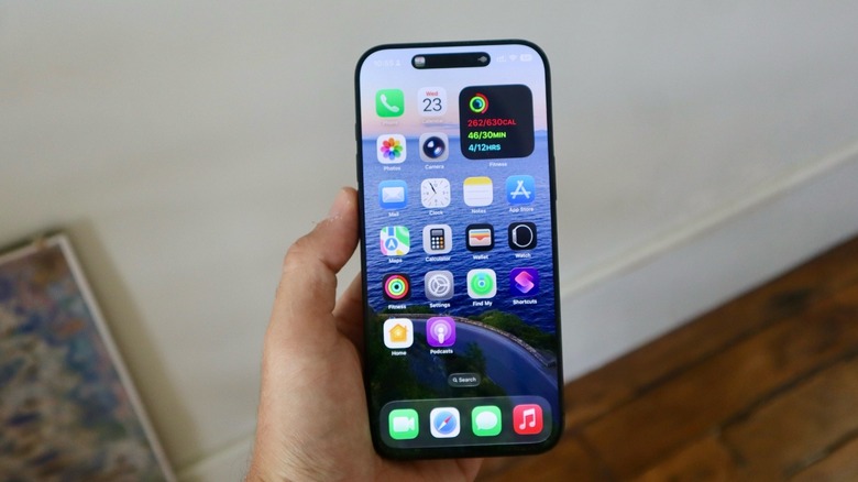 iOS 26's new Home Screen with updated Liquid Glass icons