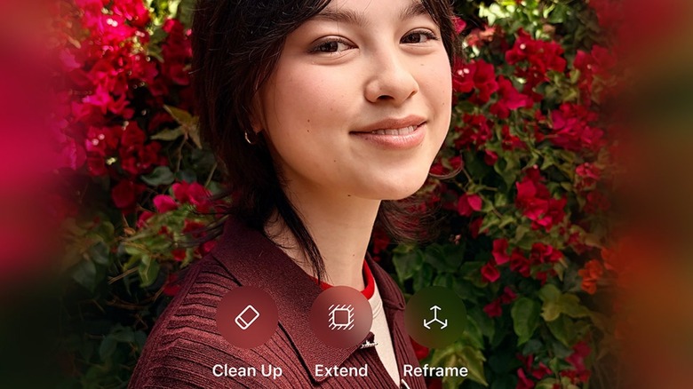 A photo of a woman being edited with iPadOS 27 new tools