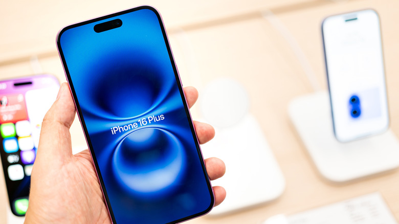 iPhone 16 Plus in hand.