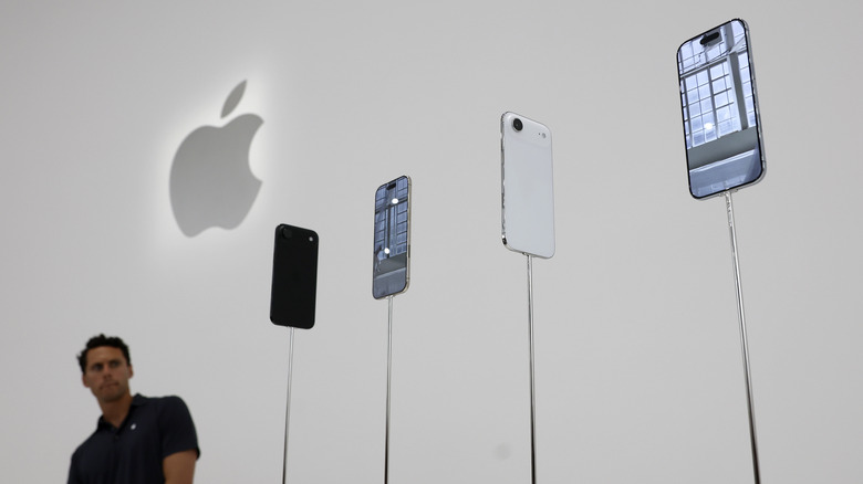 The iPhone Air on display.