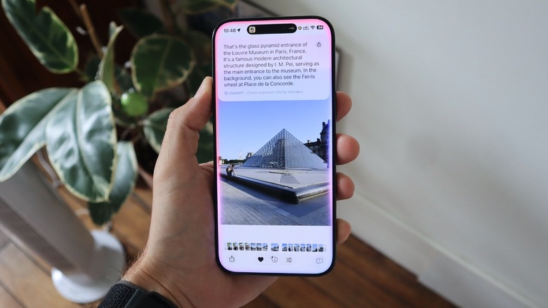 iPhone 16 Pro Max running Apple Intelligence feature powered by ChatGPT