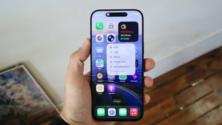 An iPhone running iOS 26 beta.