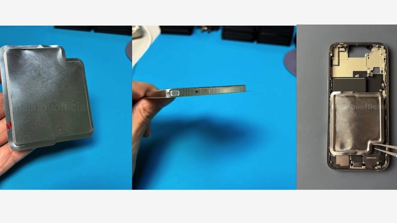 Purported iPhone 17 Pro battery design for eSIM model.