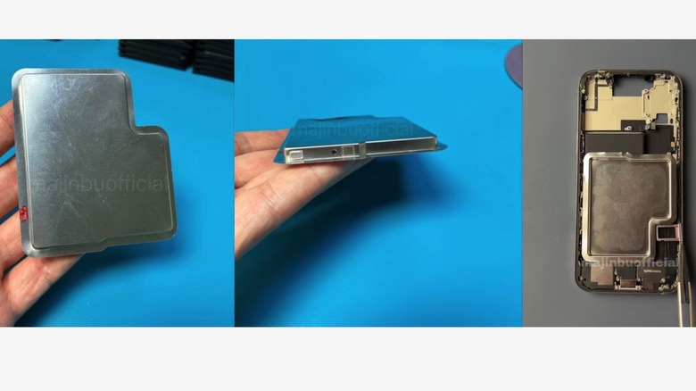 Purported iPhone 17 Pro battery design for SIM model.