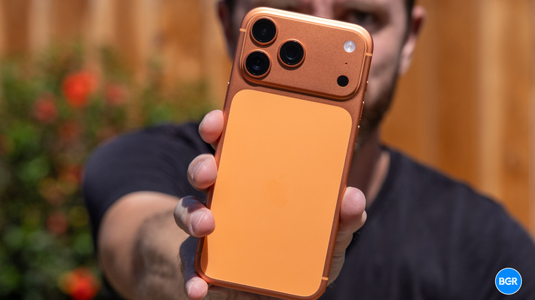 A person holding the iPhone 17 Pro Max