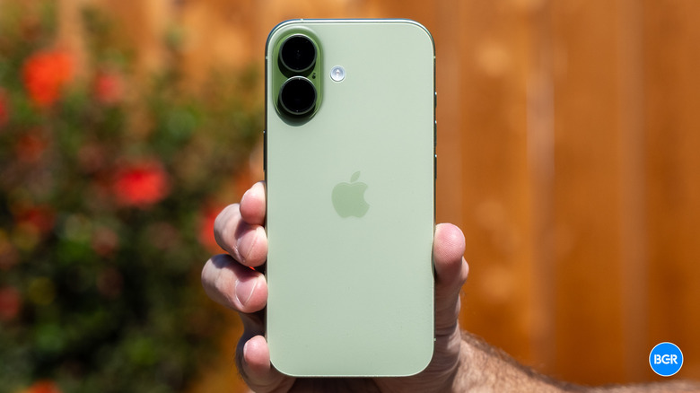 A person holding the iPhone 17