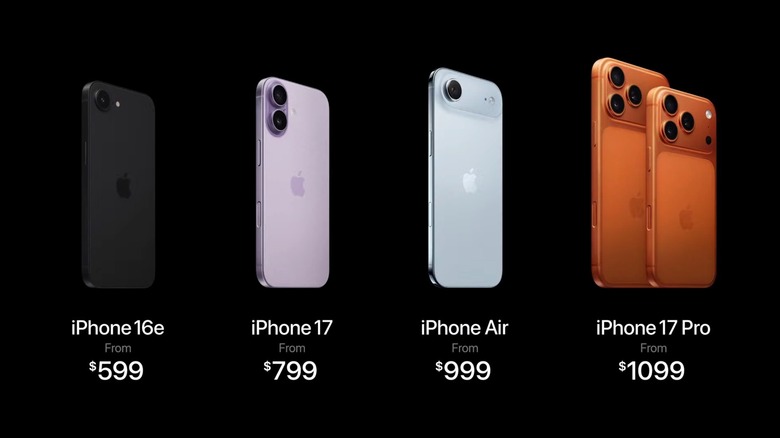 Apple's fall 2025 iPhone lineup.