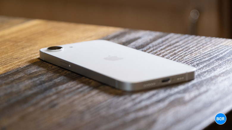 iPhone 17e lying on a table