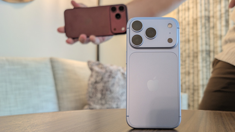 Taking a photo of the iPhone 18 Pro with the iPhone 18 Pro Max