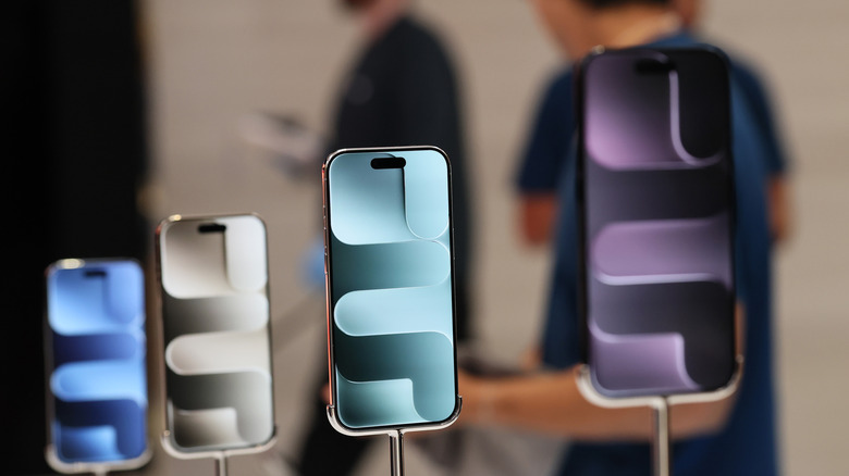 The iPhone Air on display in a store.