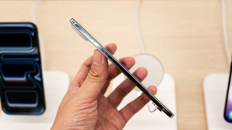 The iPhone Air's ultra-thin profile.