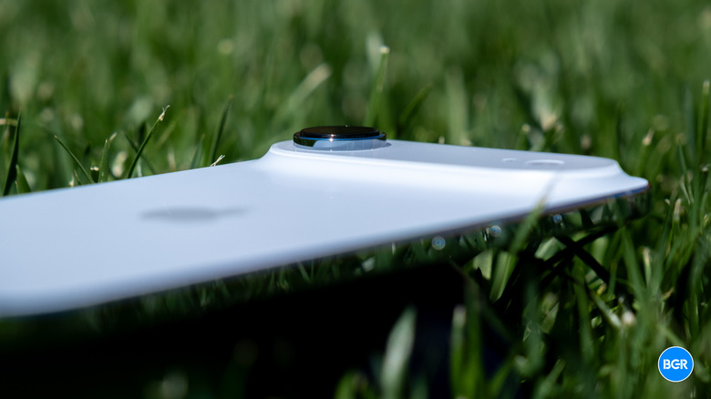 iPhone Air on grass
