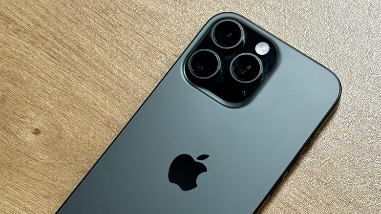 The back of an iPhone 16 Pro