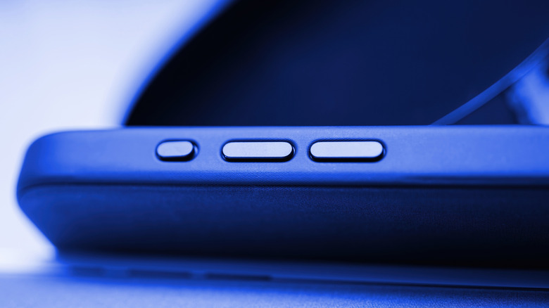 Close up of iPhone volume controls