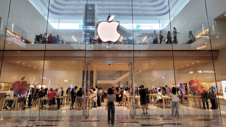 A multi-story Apple Store location.