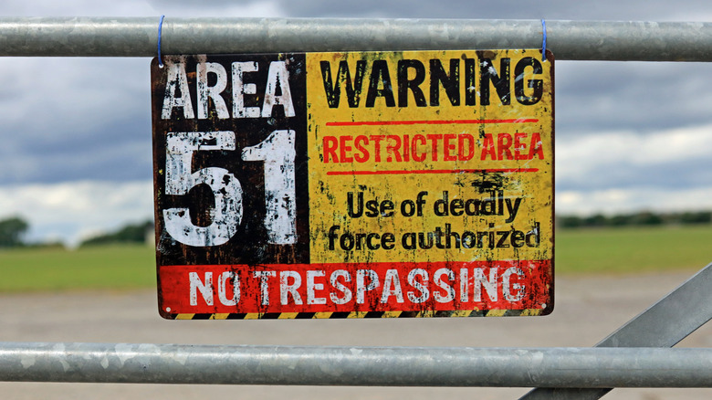 Sign warns against entering Area 51
