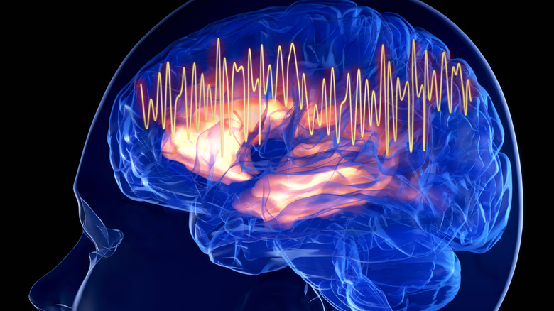 concept image of a human brain thinking