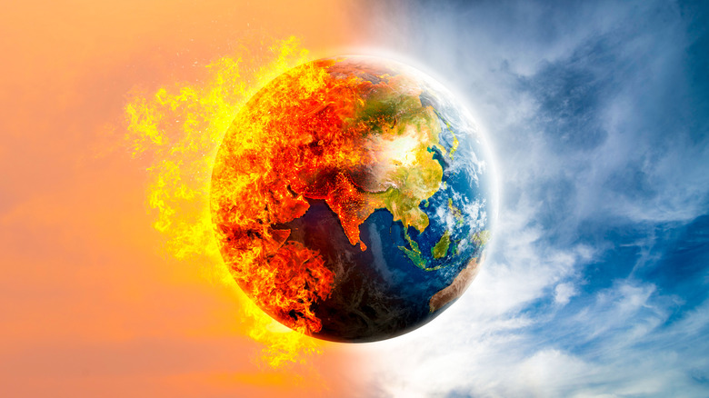 Concept illustration of global warming