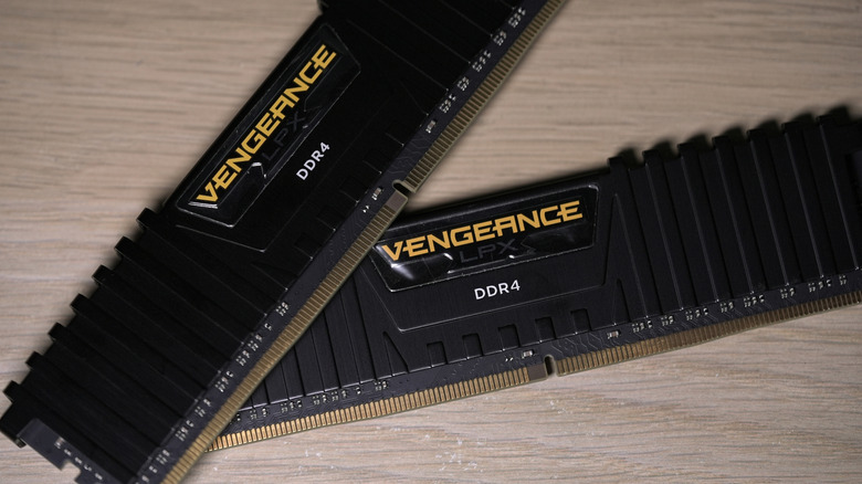 Close-Up of Corsair Vengeance DDR4 RAM
