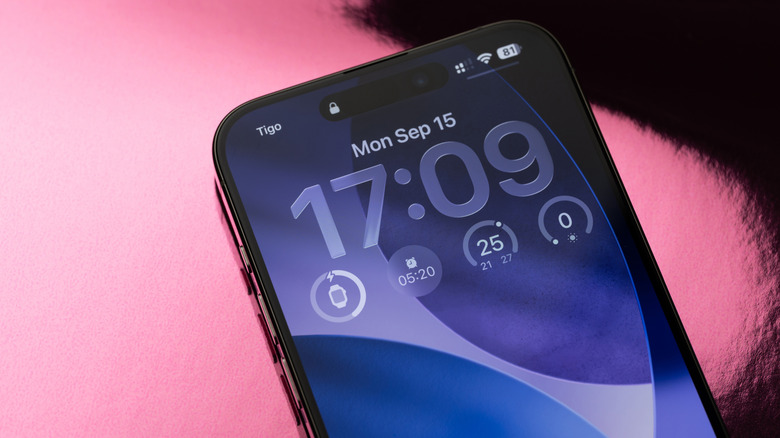 An iPhone 16 running iOS 26.